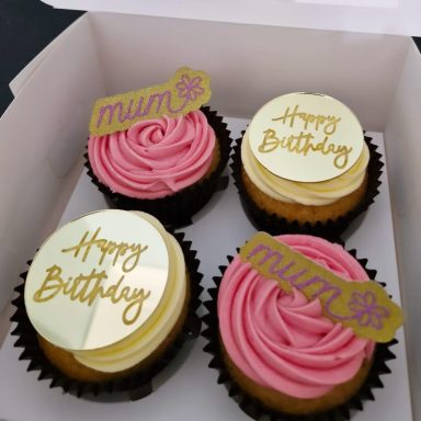 Card cupcake toppers