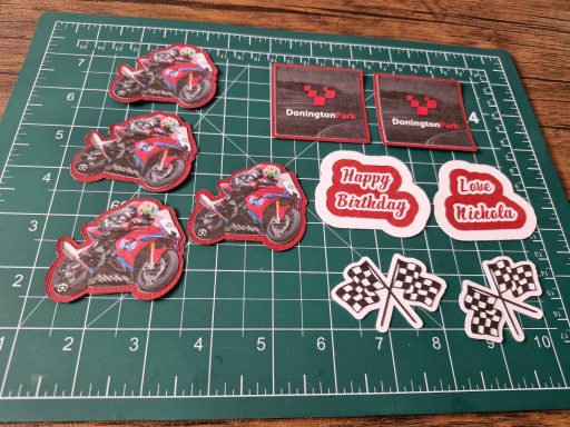Card cupcake toppers