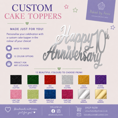 Card cake topper - custom number