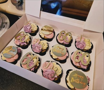Card cupcake toppers